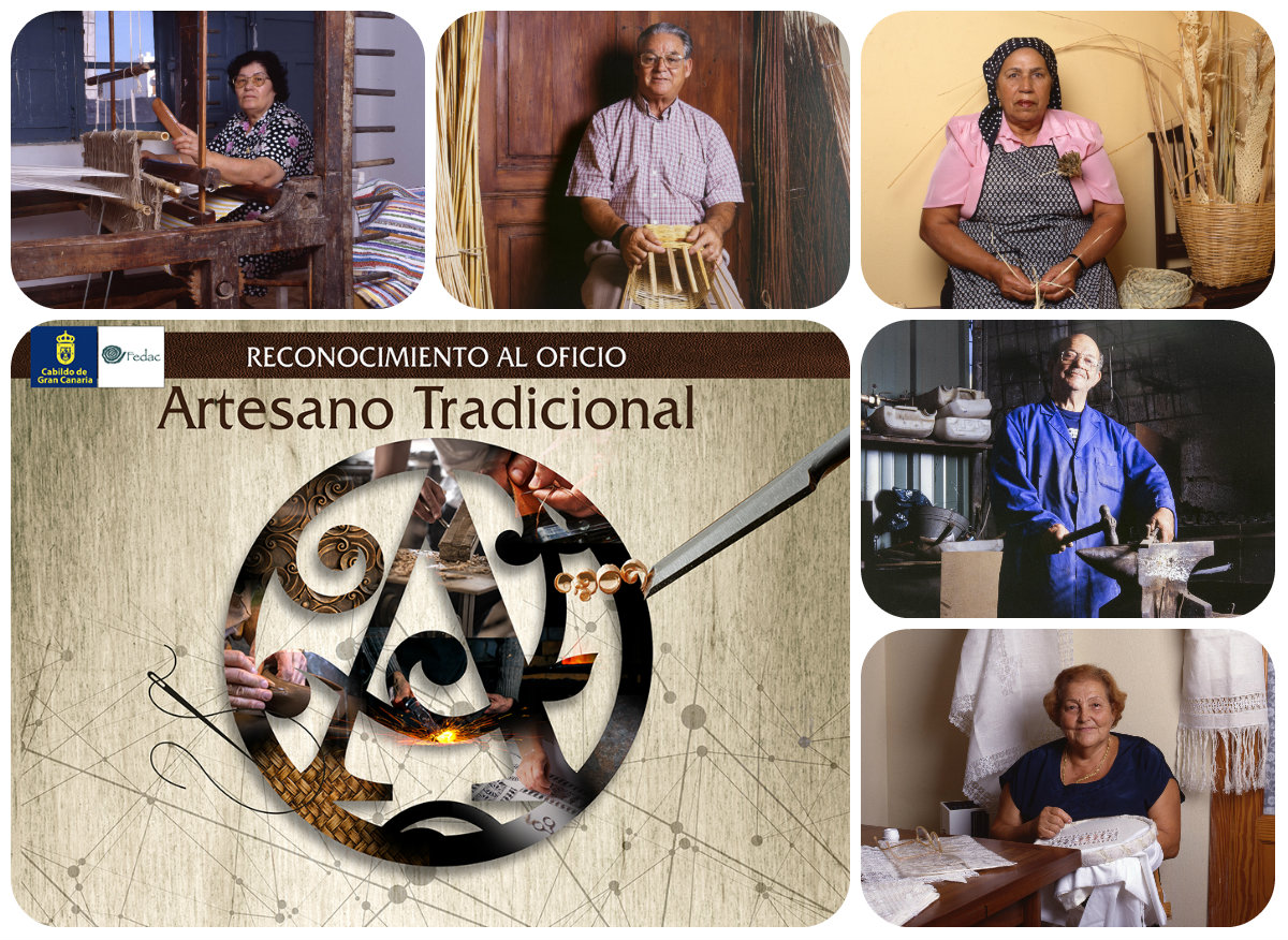 El Cabildo rinde homenaje a cinco artesanos de más de 80 años por su contribución a la pervivencia de los oficios tradicionales