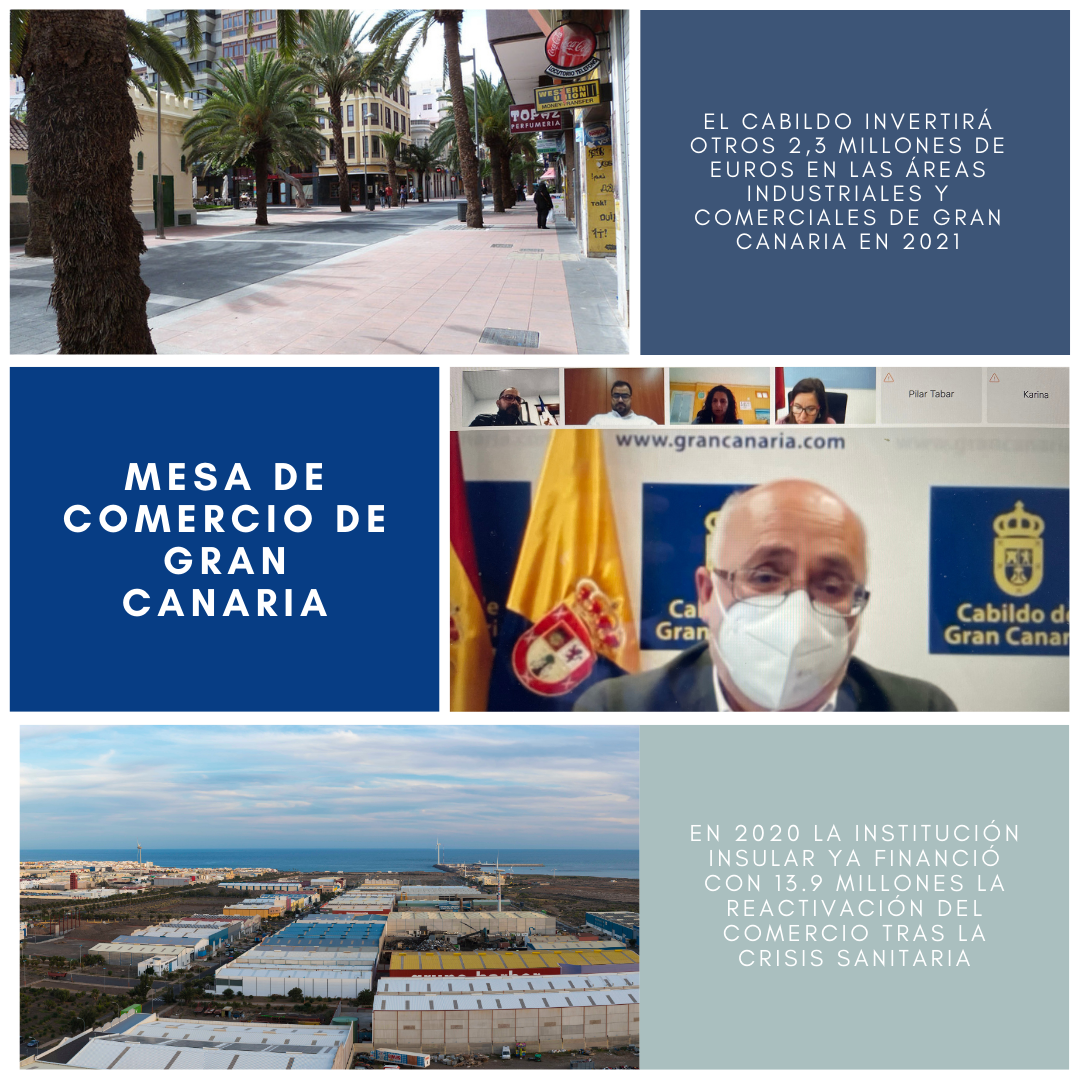 El Cabildo invertirá otros 2,3 millones de euros en las áreas industriales y comerciales de Gran Canaria en 2021